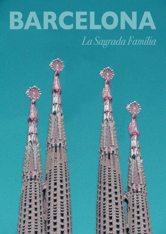 BARCELONA TRAVEL POSTER: Sagrada Familia Cathedral Print - Pimlico Prints