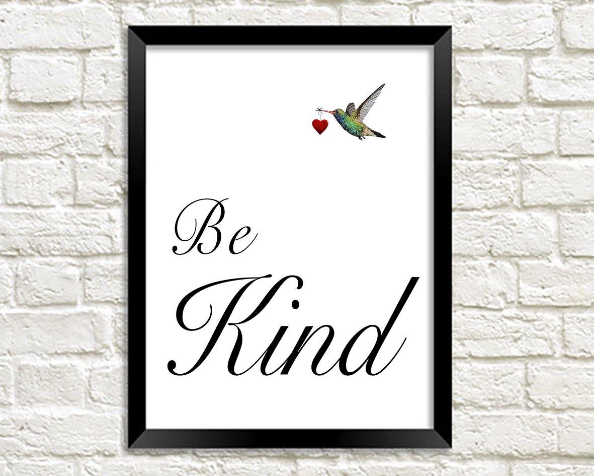 BE KIND ART PRINT: Inspiring Message of Kindness Typography Poster - Pimlico Prints