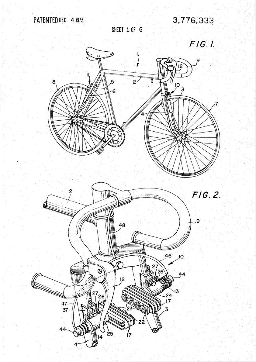 BIKE PATENT PRINTS: Bicycle Blueprint Designs (set of three) - Pimlico Prints