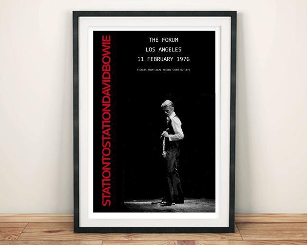 BOWIE TOUR POSTER: Station to Station Concert Artwork Print - Pimlico Prints