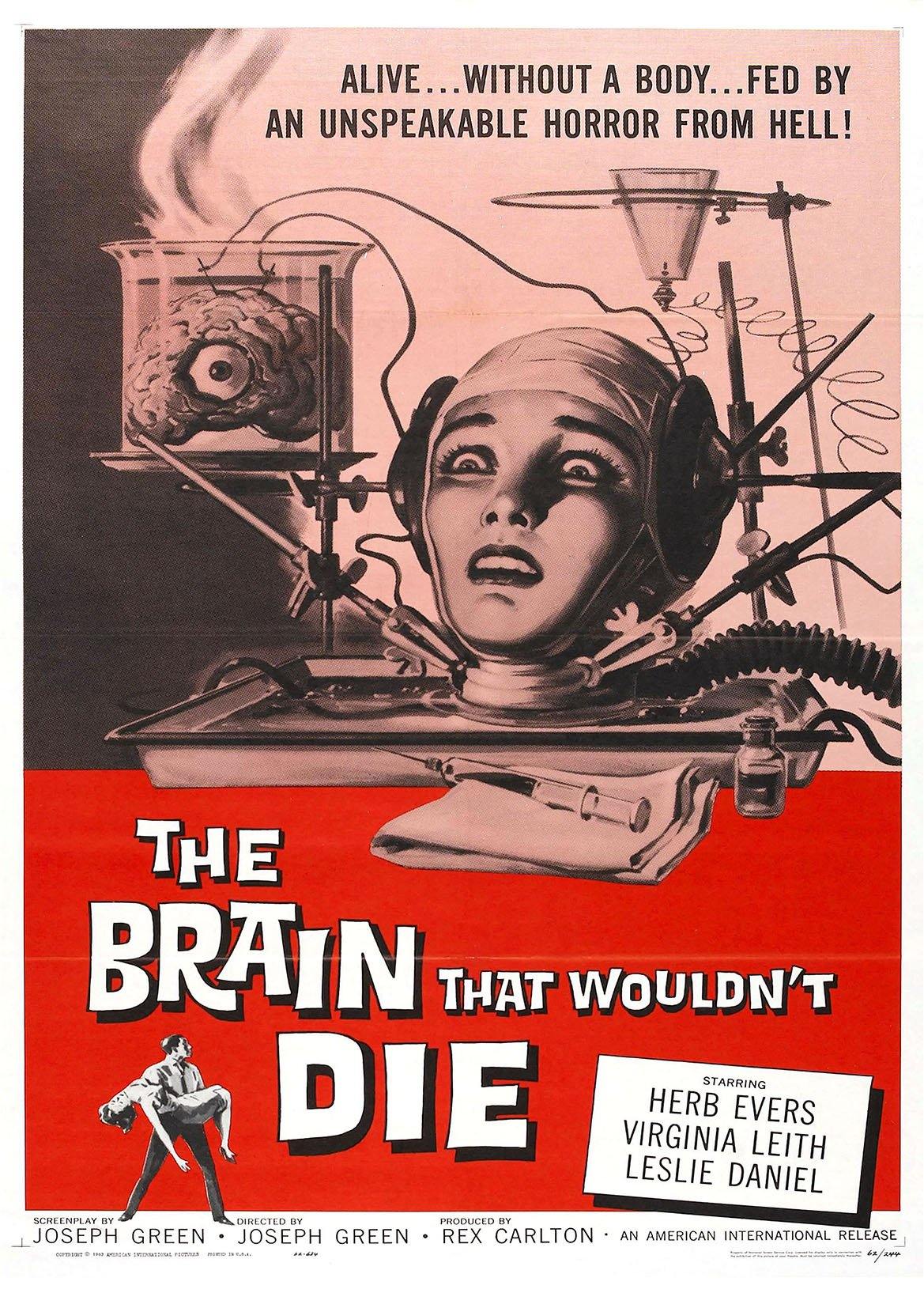 B-MOVIE CINEMA POSTER: The Brain that Wouldn't Die Print - Pimlico Prints