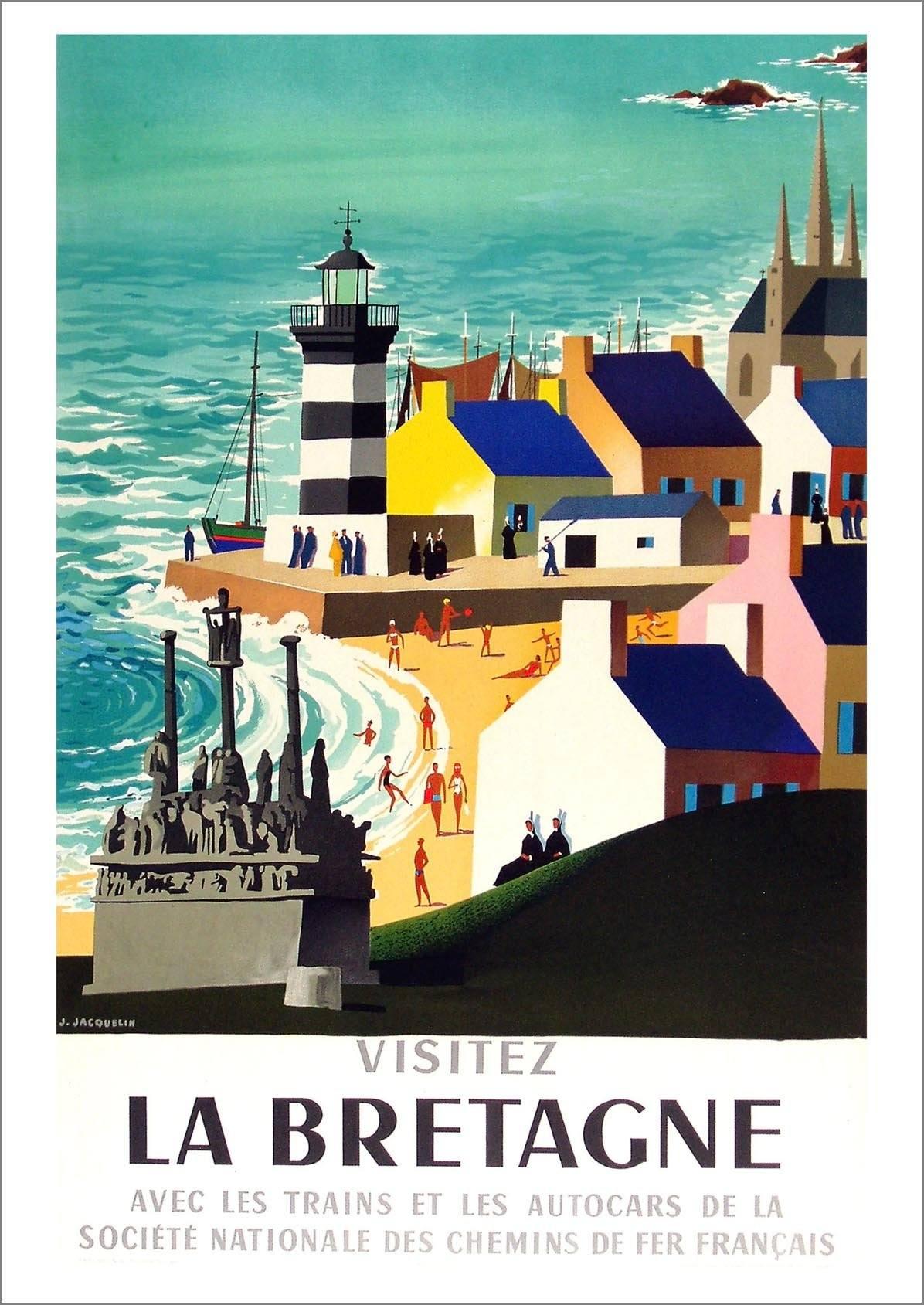 LA BRETAGNE POSTER: Vintage French Tourism Advert Print - Pimlico Prints