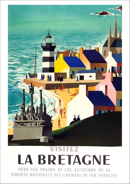 LA BRETAGNE POSTER: Vintage French Tourism Advert Print - Pimlico Prints