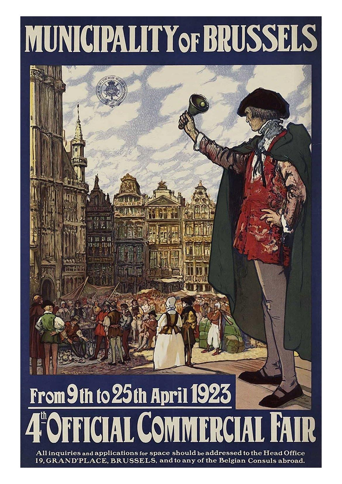 BRUSSELS POSTER: Vintage Commercial Fair Travel Print - Pimlico Prints
