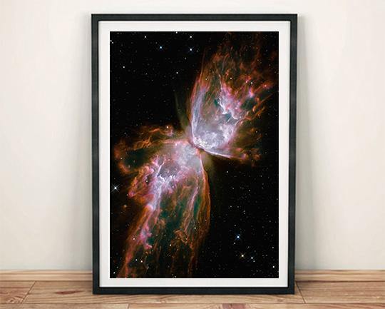 BUTTERFLY NEBULA PHOTO: Hubble Space Art Poster - Pimlico Prints