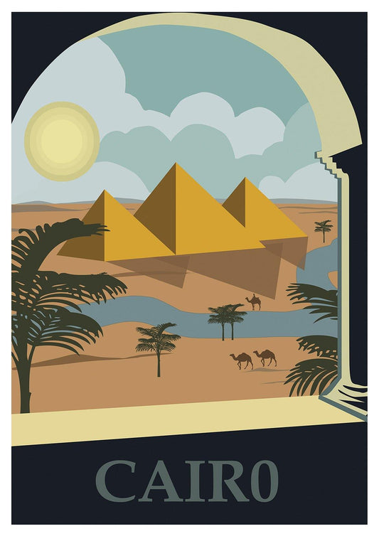CAIRO POSTER: Vintage Egyptian Travel Print - Pimlico Prints