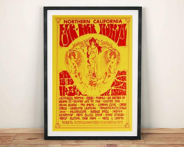 CONCERT POSTER: Northern California Folk Rock Festival 1969 - Pimlico Prints