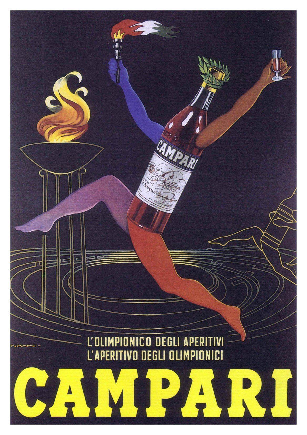 CAMPARI POSTER: Vintage Alcohol Soda Drink Art Print - Pimlico Prints