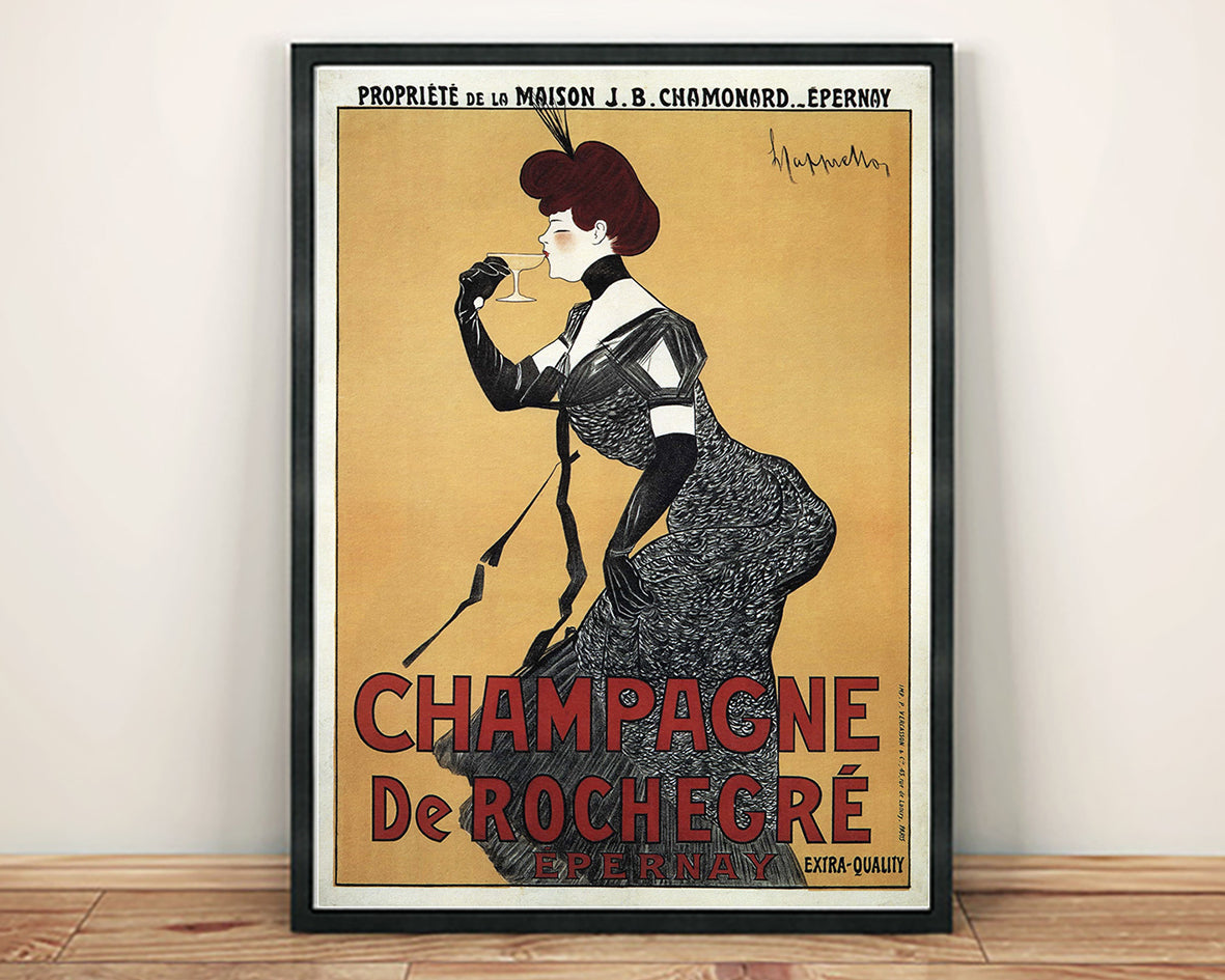 CHAMPAGNE POSTER: Vintage Champagne de Rochegré Art Print
