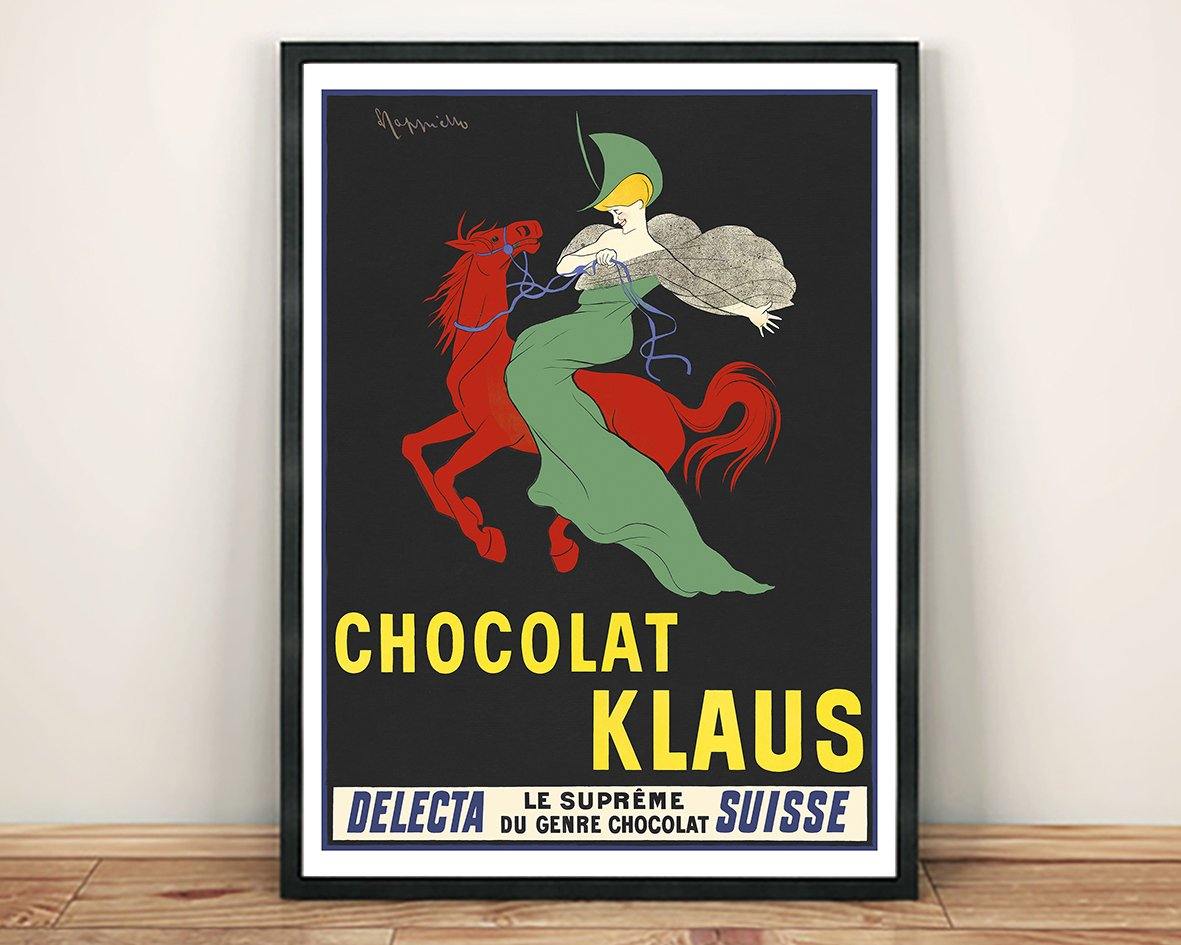 CHOCOLAT KLAUS POSTER: Vintage Chocolate Advertising Art Print - Pimlico Prints