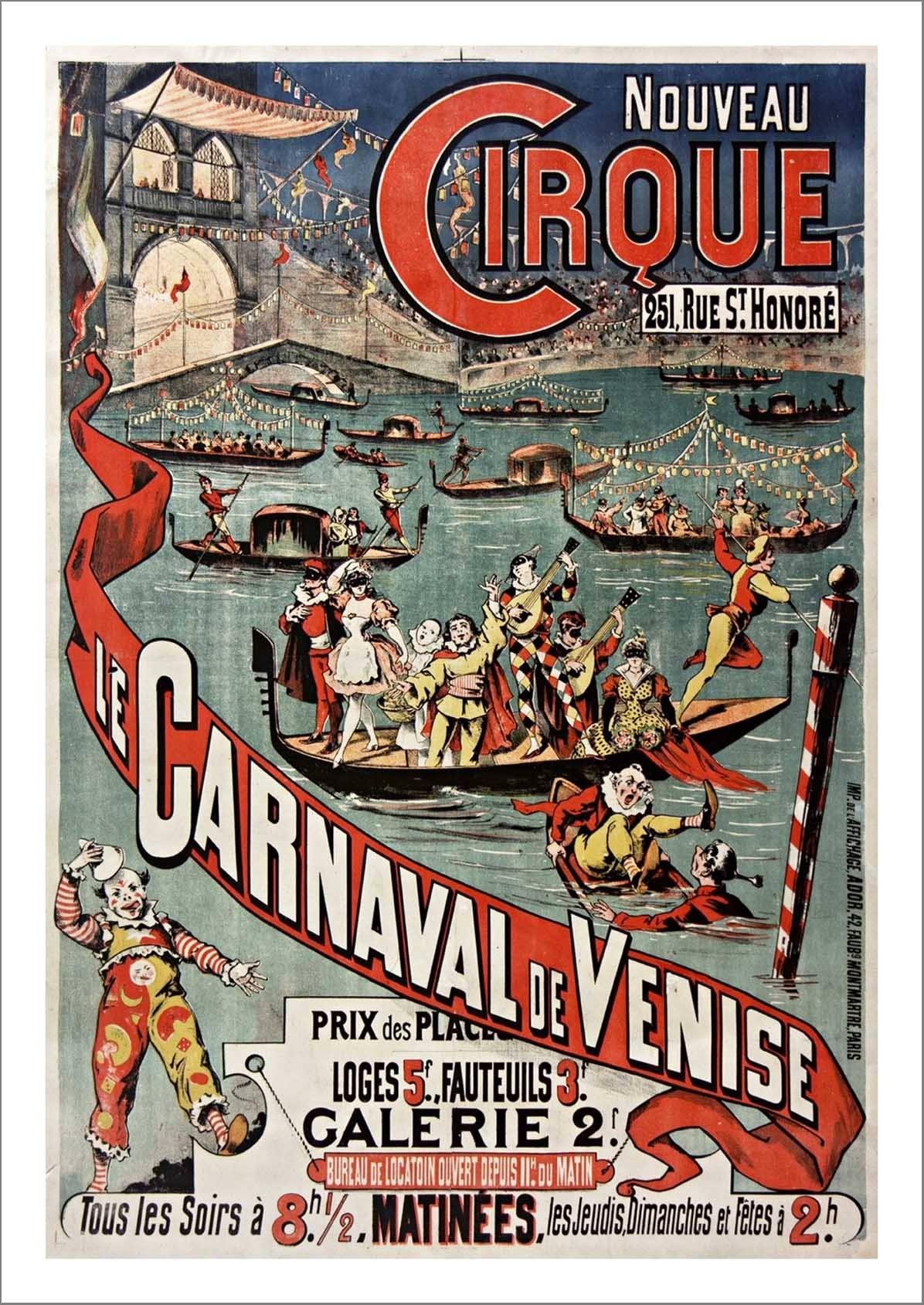 CIRCUS POSTER: Nouveau Cirque French Art Print - Pimlico Prints
