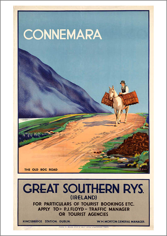 IRISH TRAVEL POSTER: Impresión de turismo de anuncios de ferrocarril vintage
