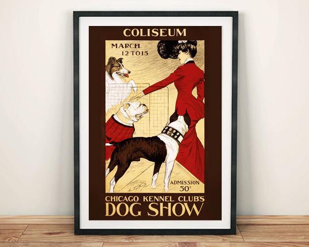 DOG SHOW POSTER: Vintage Kennel Club Art Print - Pimlico Prints