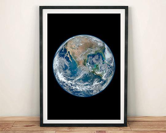 EARTH PHOTO: Blue Marble Space Poster - Pimlico Prints