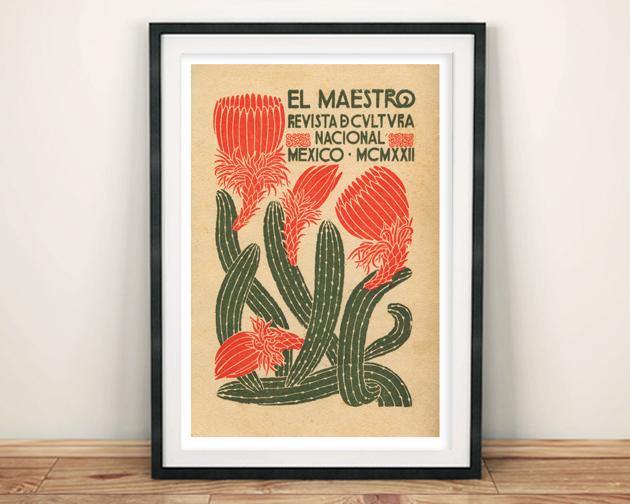 EL MAESTRO POSTER: Mexican Culture Art Magazine Cover Print - Pimlico Prints