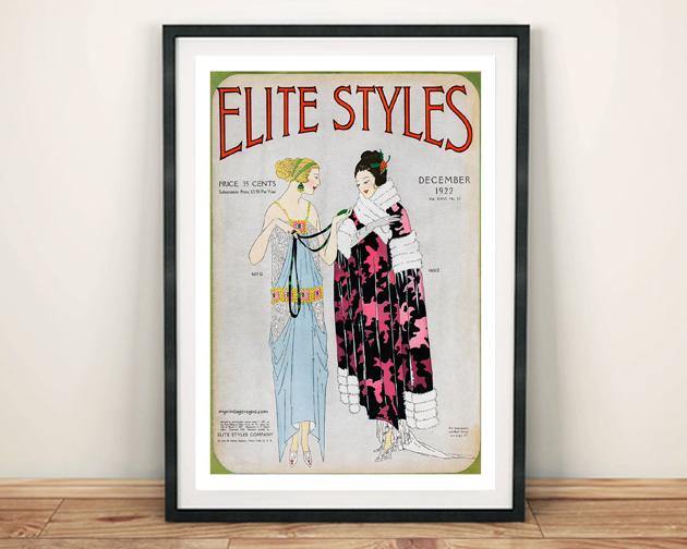 ELITE STYLES POSTER: Vintage Fashion Cover Art - Pimlico Prints