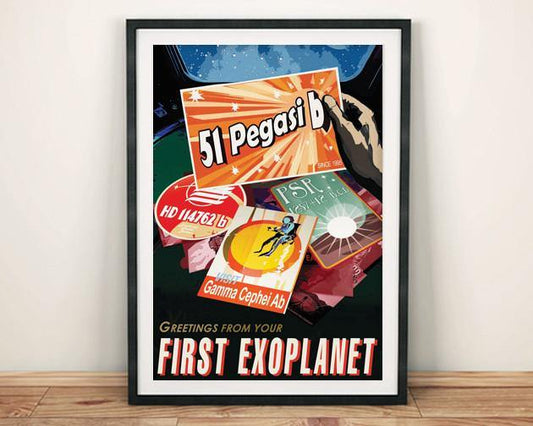 FIRST EXOPLANET POSTER: NASA Space Planets Print - Pimlico Prints