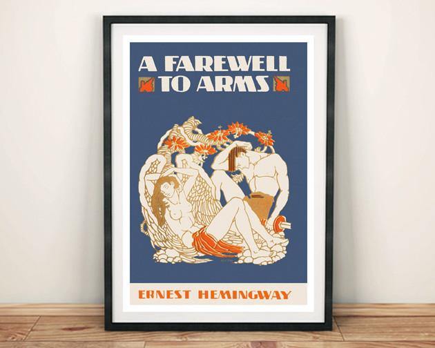 BOOK COVER PRINT: A Farewell to Arms Hemingway Art Poster - Pimlico Prints