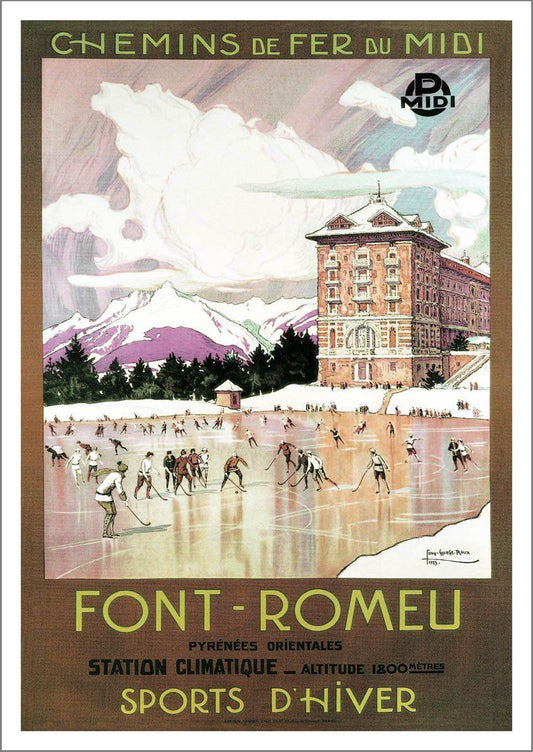 FONT ROMEU POSTER: Vintage France Travel Advert Print - Pimlico Prints