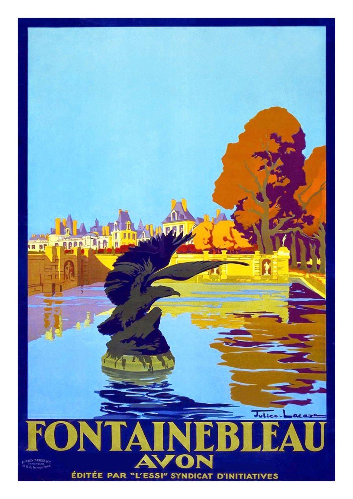 FONTAINEBLEAU FRANCE POSTER: Vintage Travel Advert Art Print - Pimlico Prints