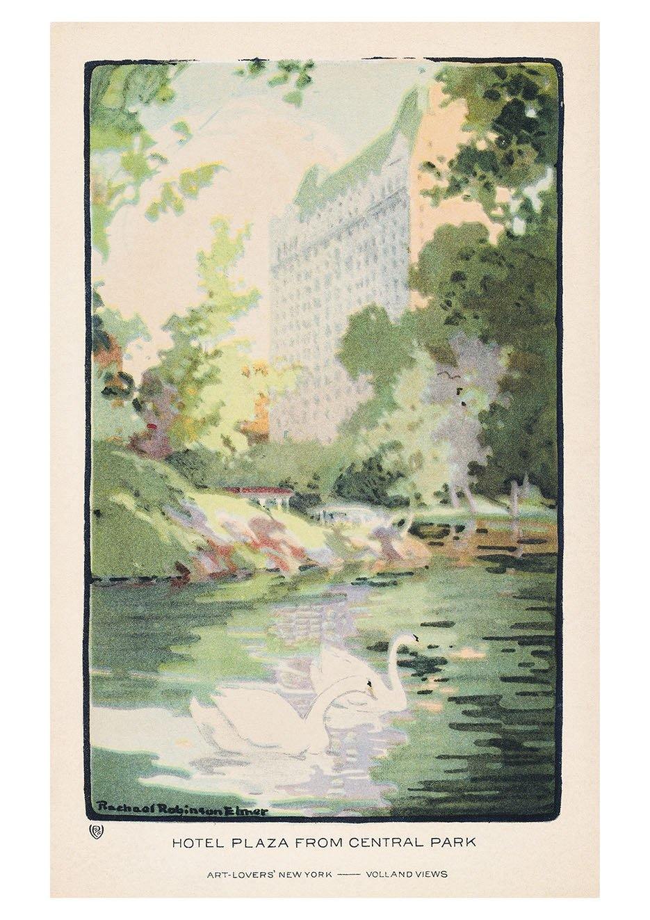 NEW YORK PRINT: Hotel Plaza from Central Park, by Rachael Robinson Elmer - Pimlico Prints