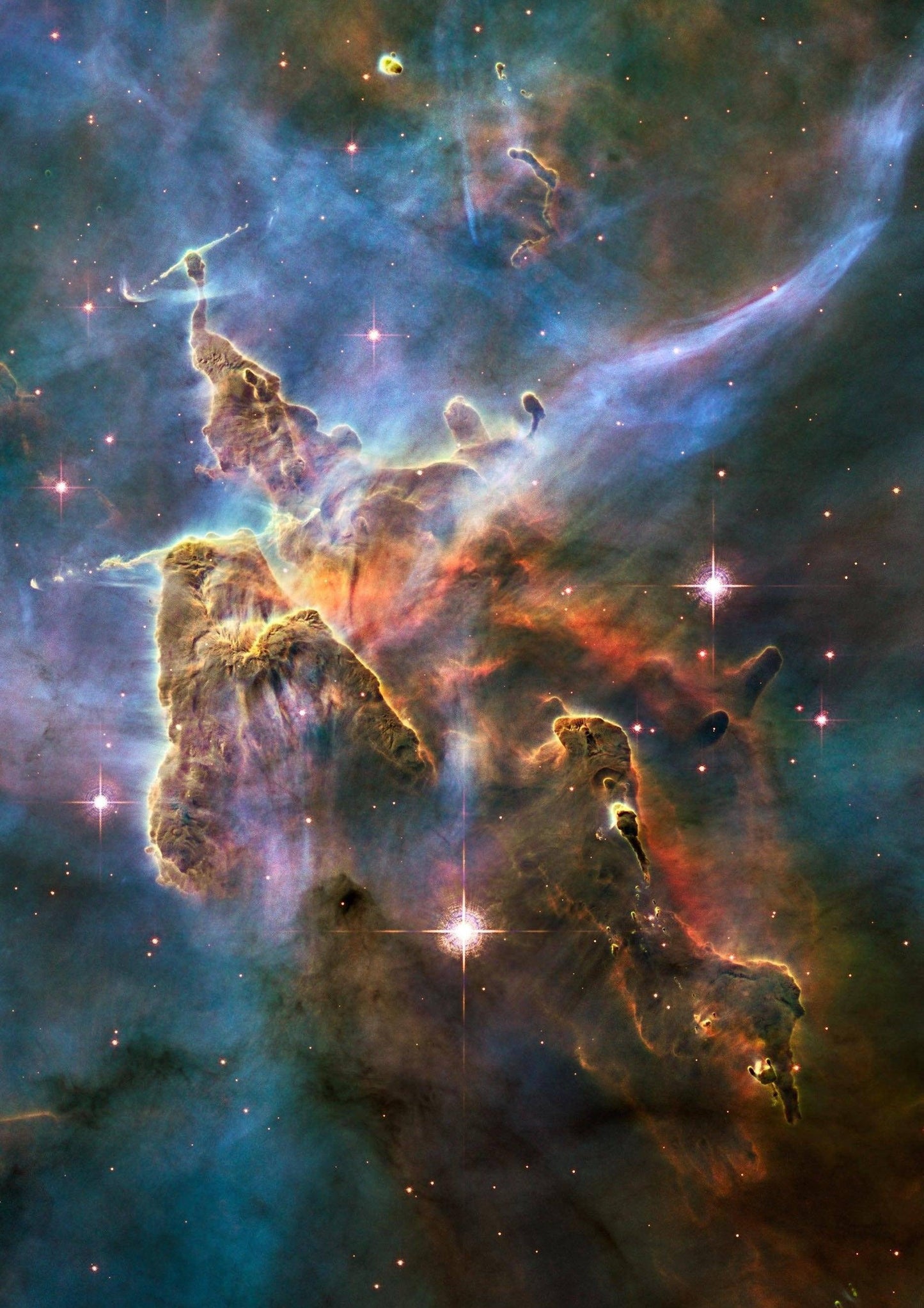 MYSTIC MOUNTAIN PHOTO: Hubble Telescope Space Art Poster - Pimlico Prints