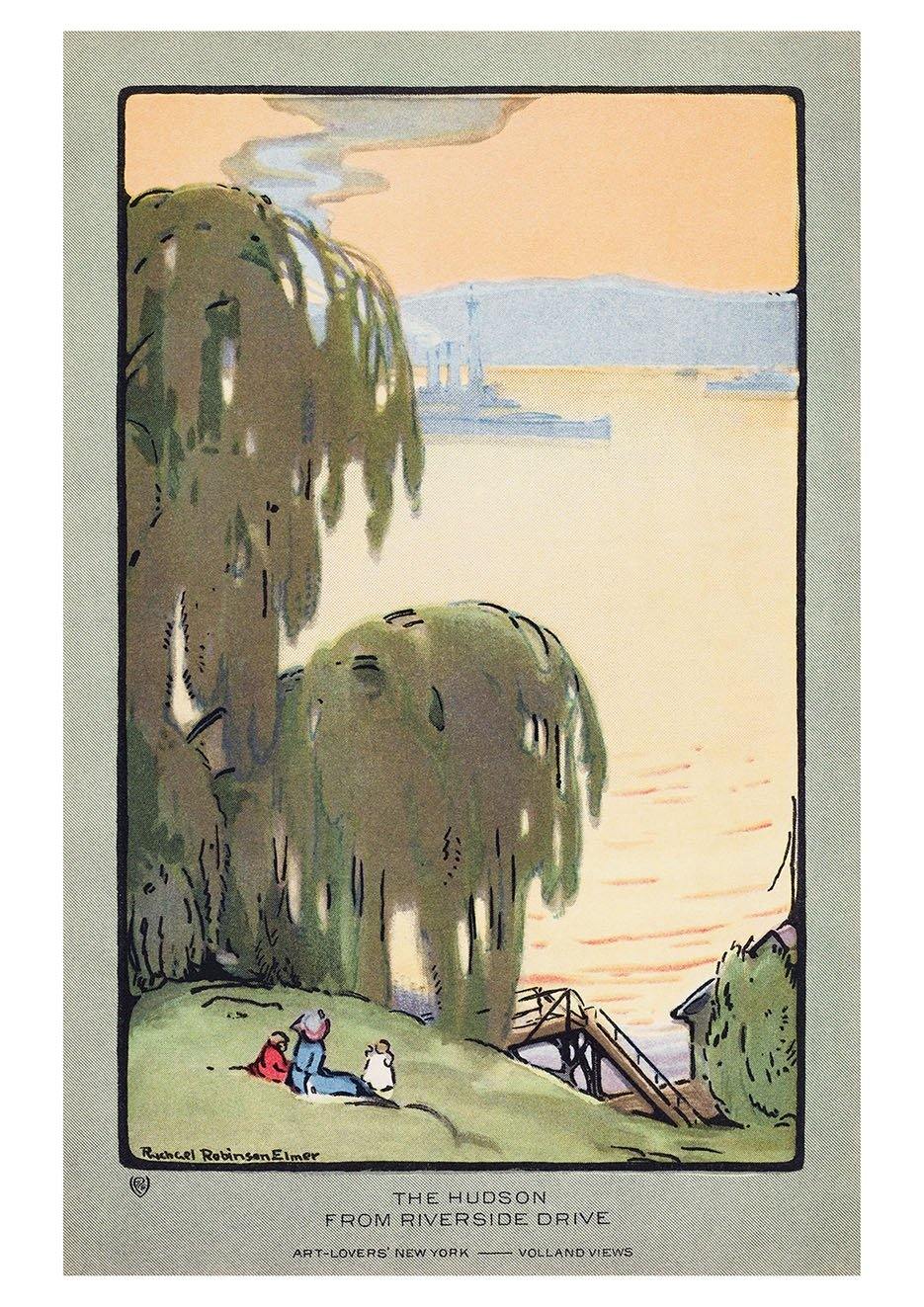NEW YORK PRINT: The Hudson From Riverside Drive, by Rachael Robinson Elmer - Pimlico Prints