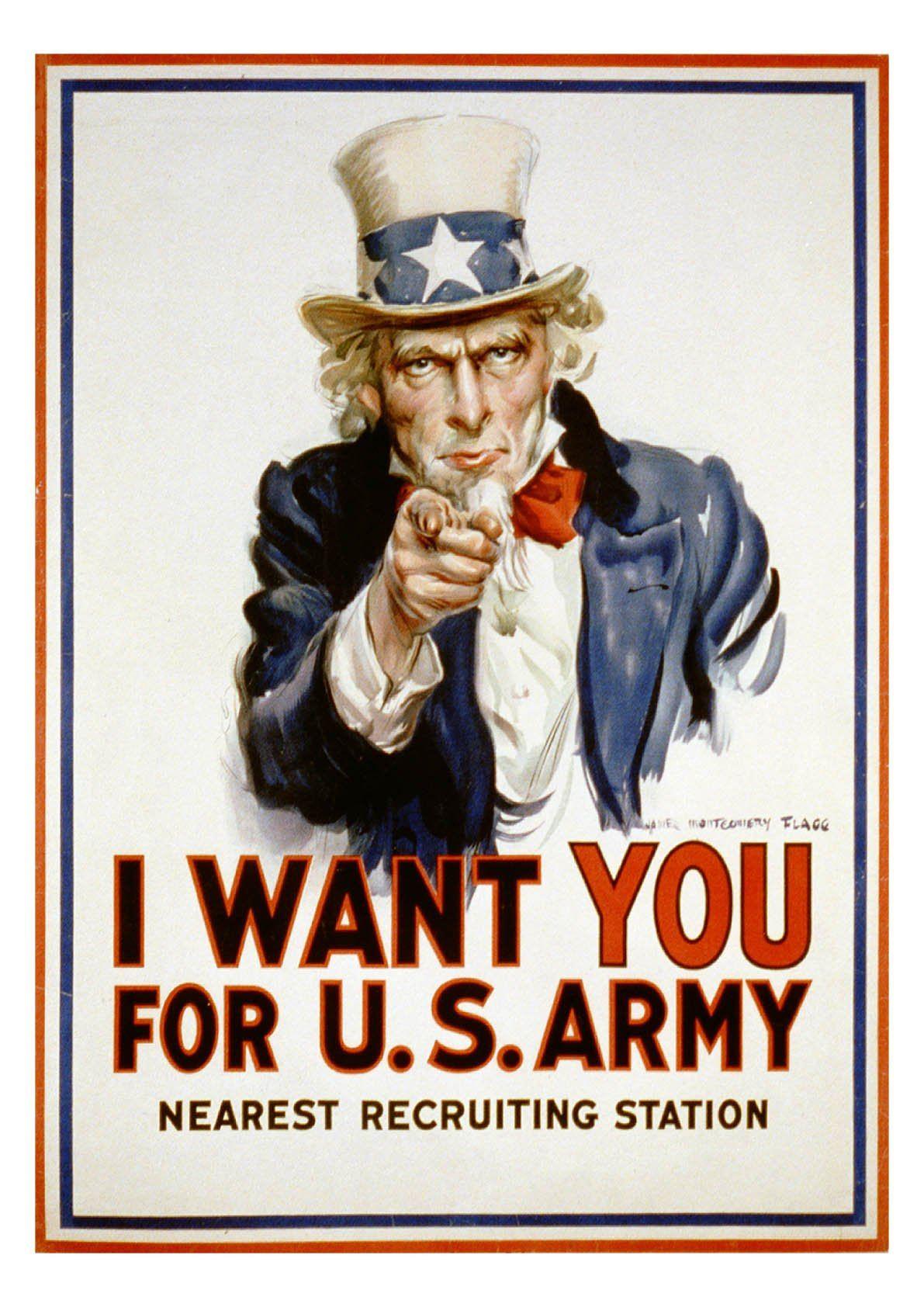 UNCLE SAM POSTER: 'I Want You' Army Recruitment Print - Pimlico Prints