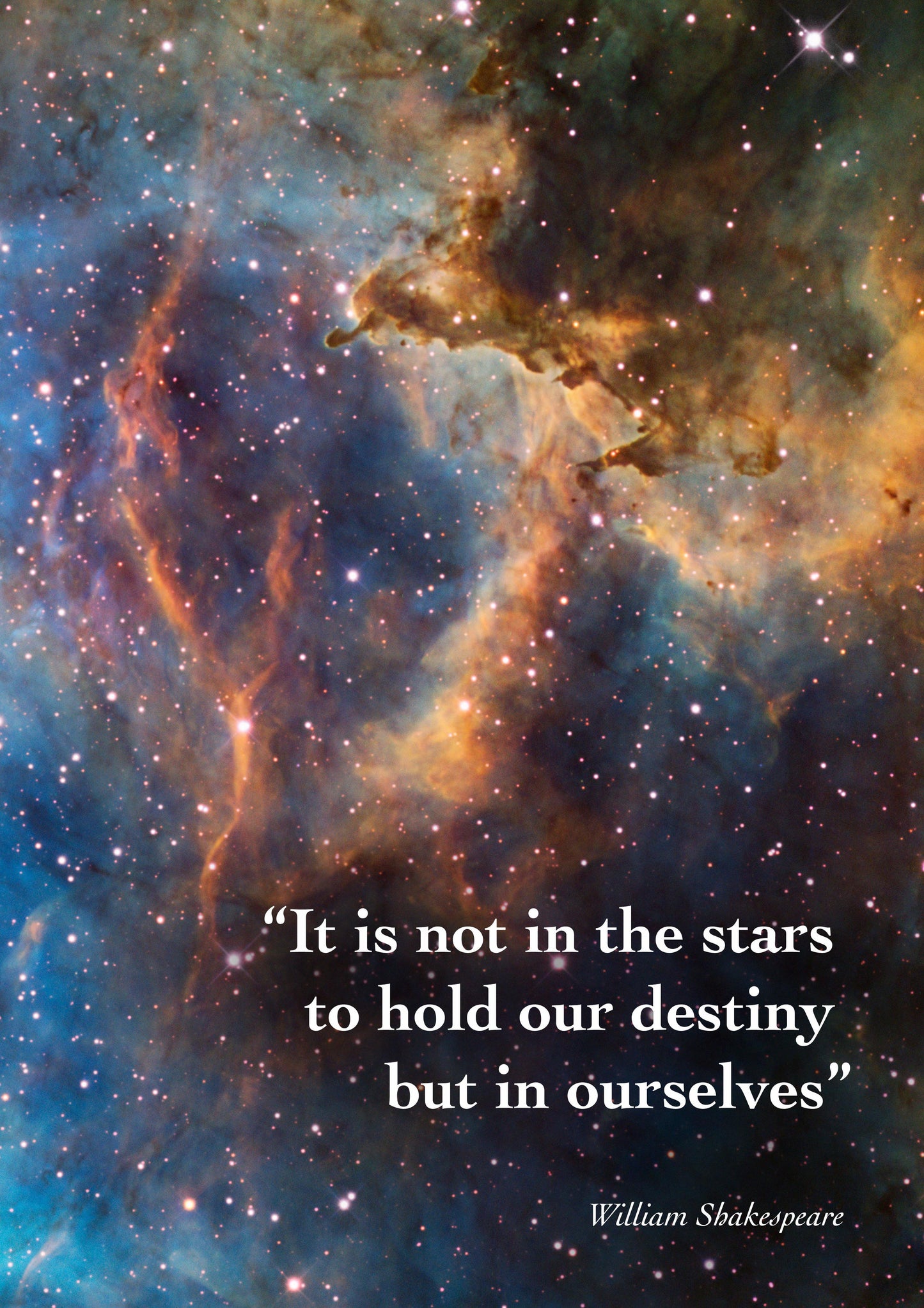 SHAKESPEARE QUOTE: It is Not In The Stars To Hold Our Destiny Art Print - Pimlico Prints