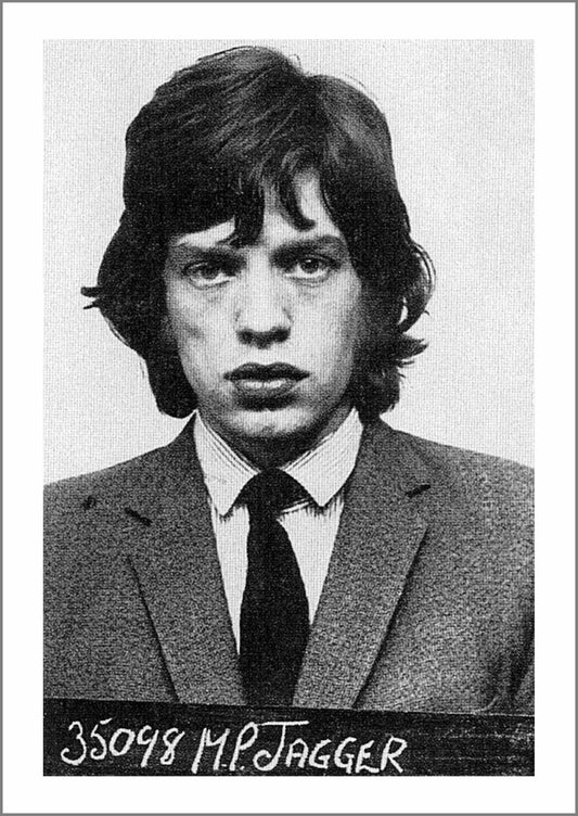 CELEBRITY MUGSHOT: Mick Jagger Print - Pimlico Prints