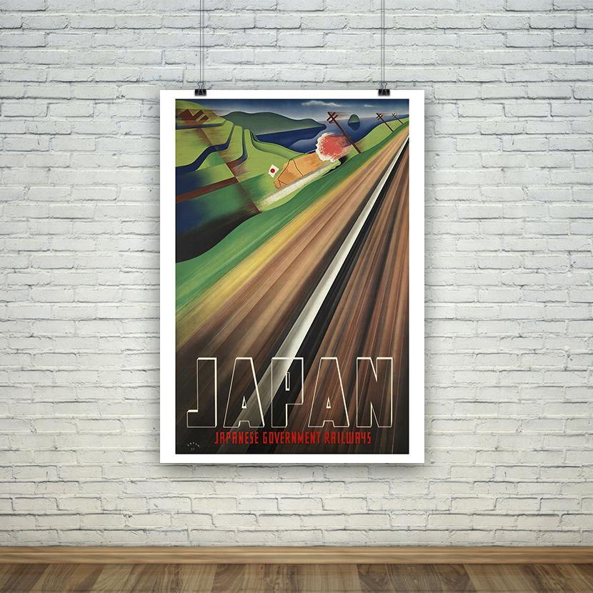 JAPAN TRAIN POSTER: Vintage Japanese Railway Print - Pimlico Prints