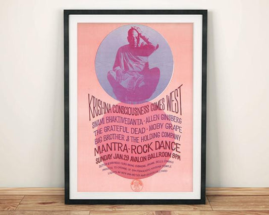 KRISHNA POSTER: Psychedelic Avalon Ballroom Concert Print - Pimlico Prints