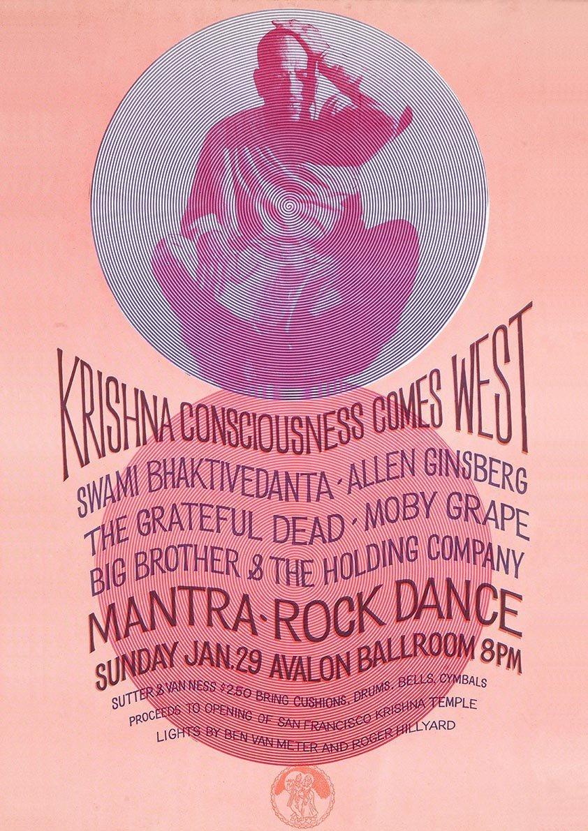 KRISHNA POSTER: Psychedelic Avalon Ballroom Concert Print - Pimlico Prints