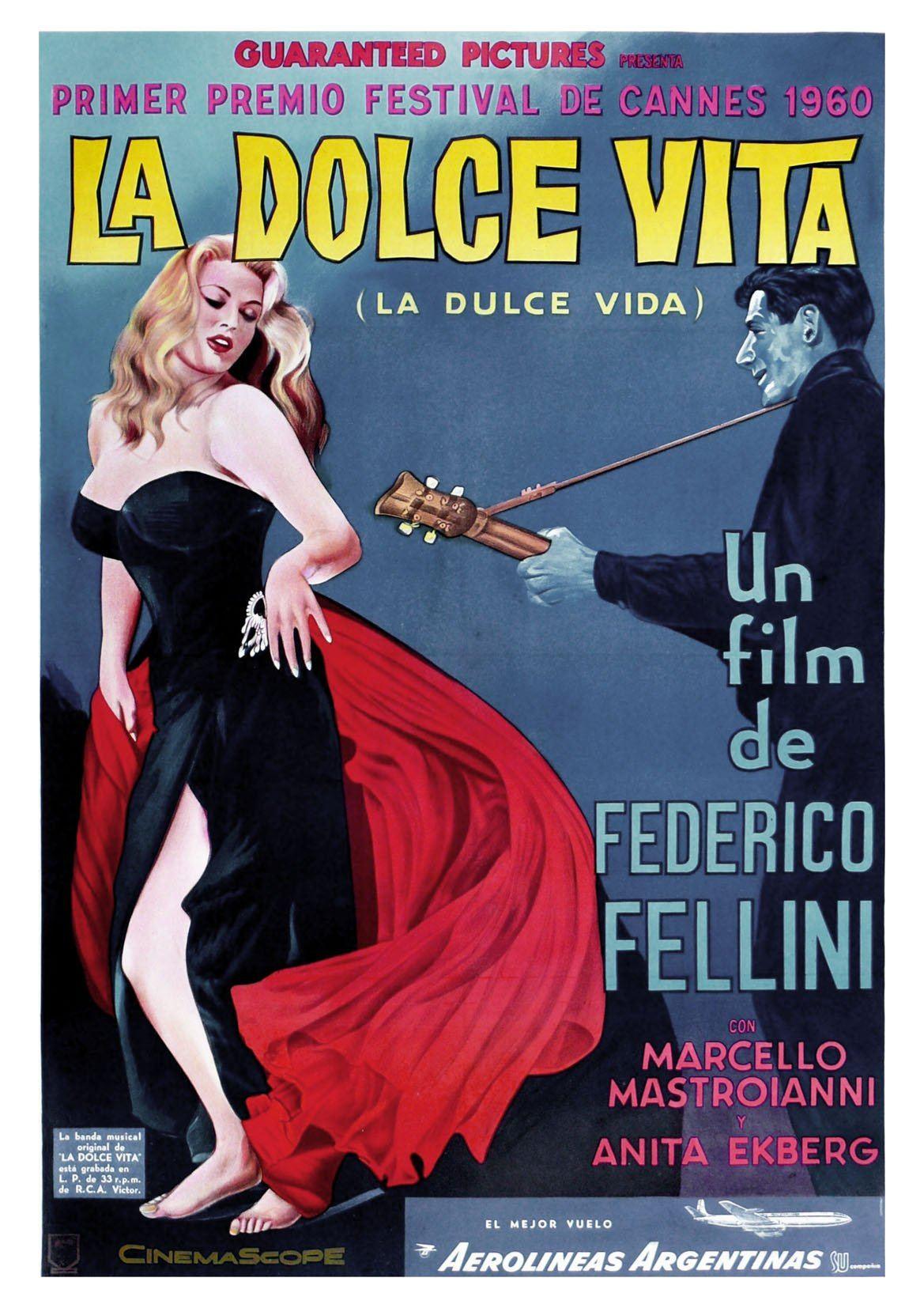 LA DOLCE VITA: Classic Italian Movie Poster Art Reprint - Pimlico Prints