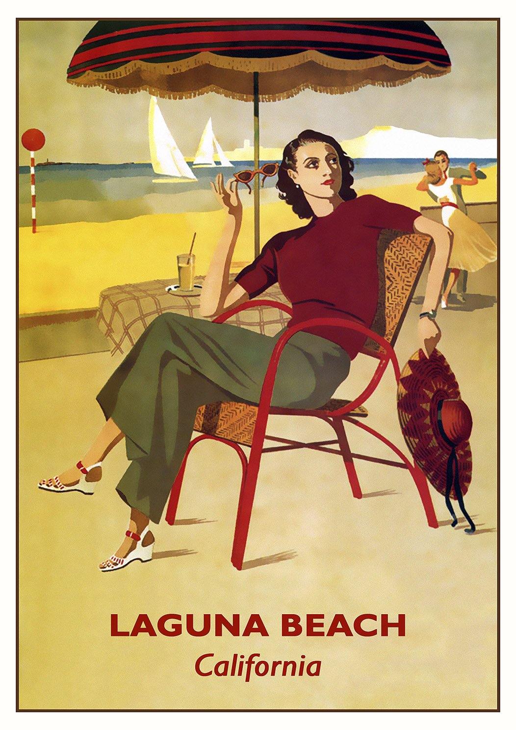 LAGUNA BEACH POSTER: Vintage California Travel Print - Pimlico Prints