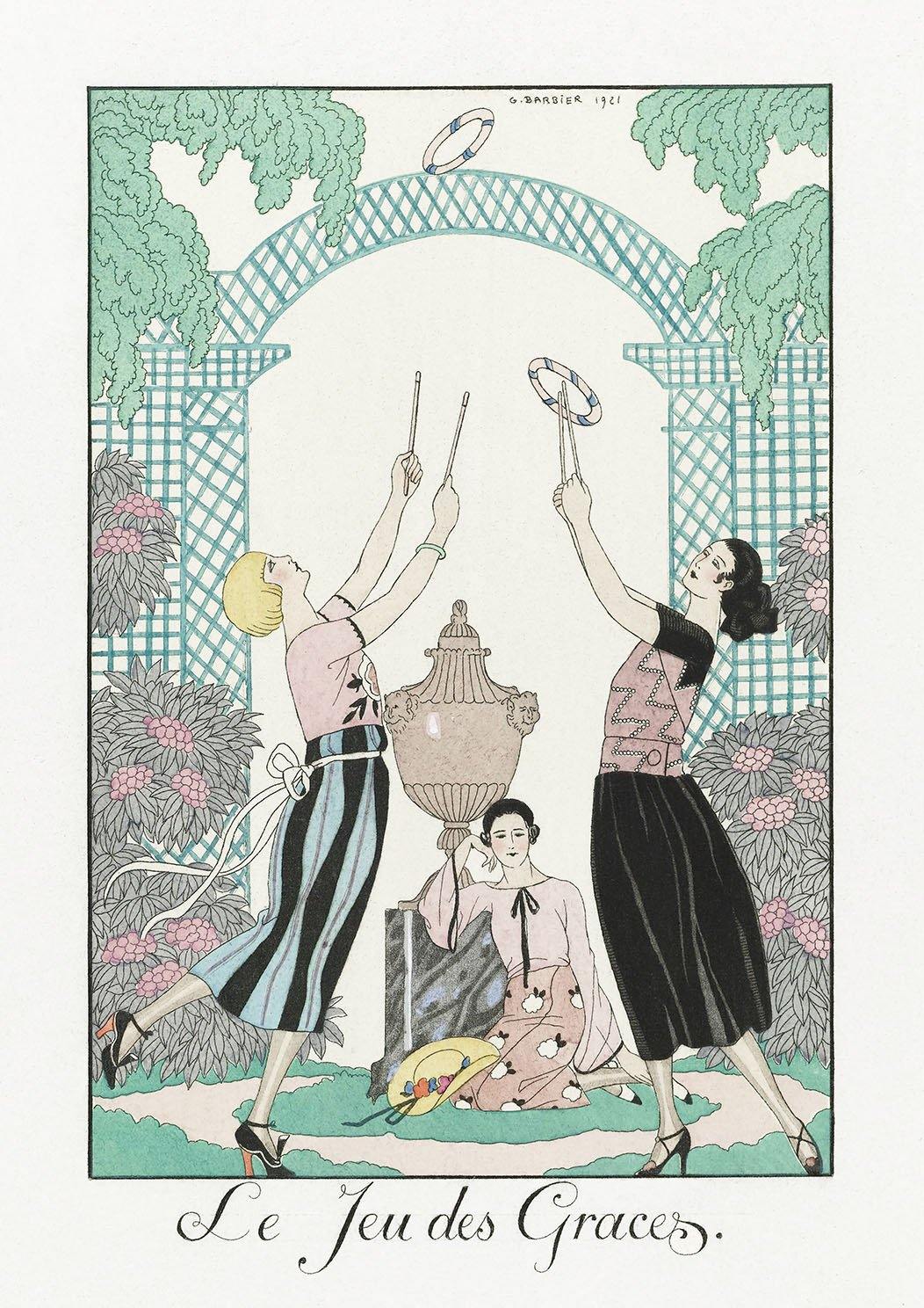 GEORGE BARBIER PRINT: Le Jeu des Graces illustration - Pimlico Prints