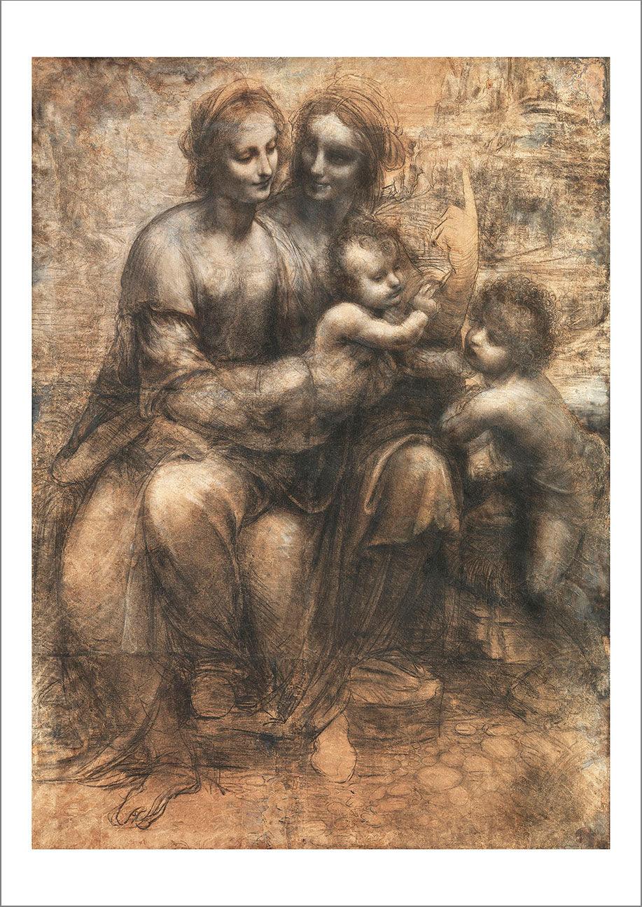 LEONARDO DA VINCI PRINT: Leonardo's Cartoon, 1500, Fine Art Print - Pimlico Prints