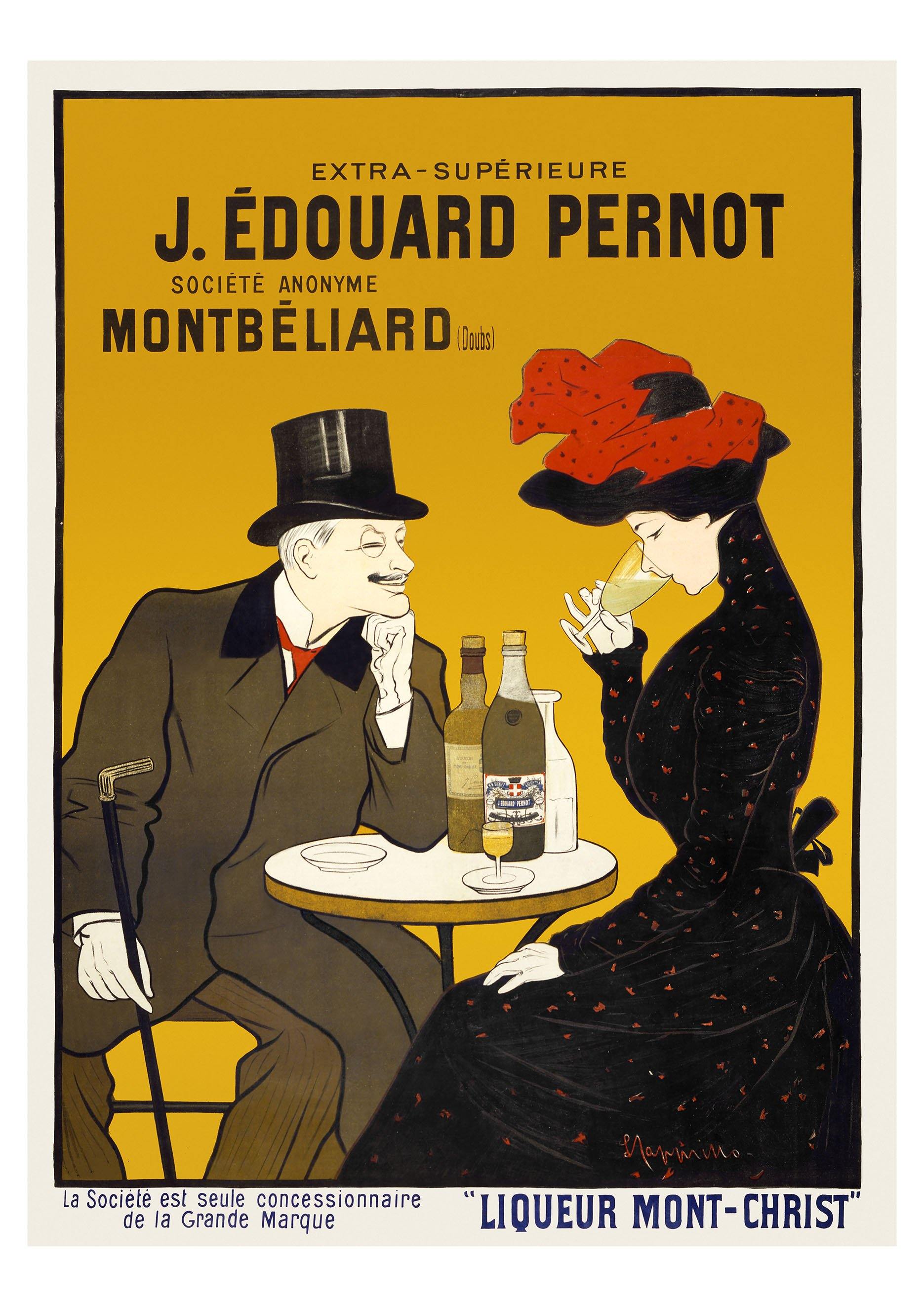 PERNOT POSTER: Vintage Liqueur Mont-Christ Advertising Art Print - Pimlico Prints