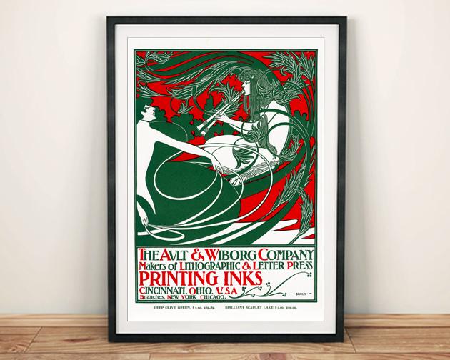 LITHOGRAPHY POSTER: Printing Inks Advert Art Print - The Print Arcade