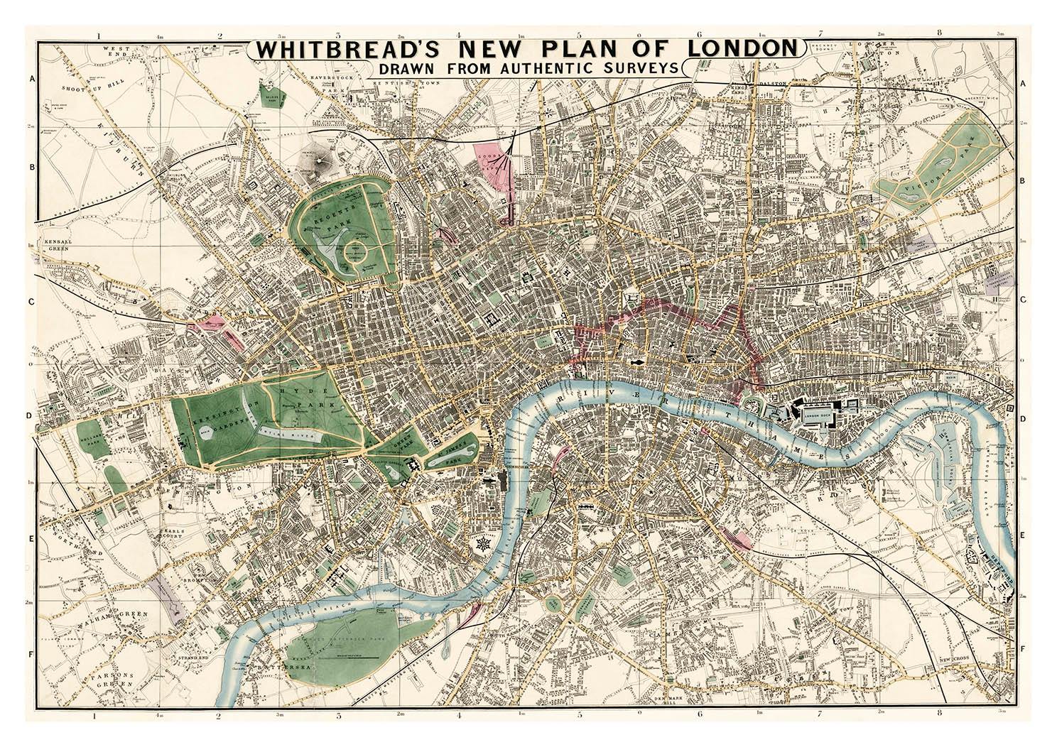 LONDON MAP PRINT: Vintage Atlas Art - Pimlico Prints