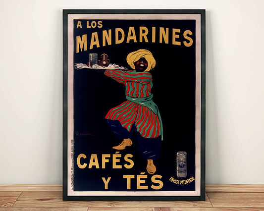 COFFEE & TEA POSTER: Vintage A Los Mandarines Drink Advert Art Print