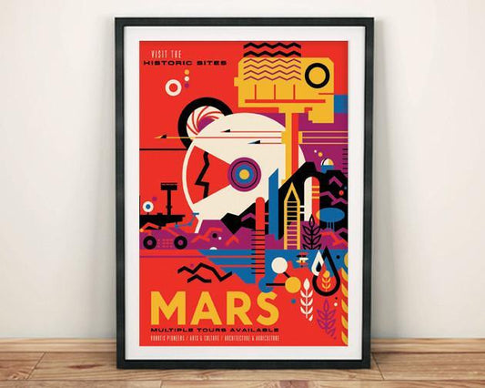 MARS POSTER: NASA 'Visions of the Future' Space Print - Pimlico Prints