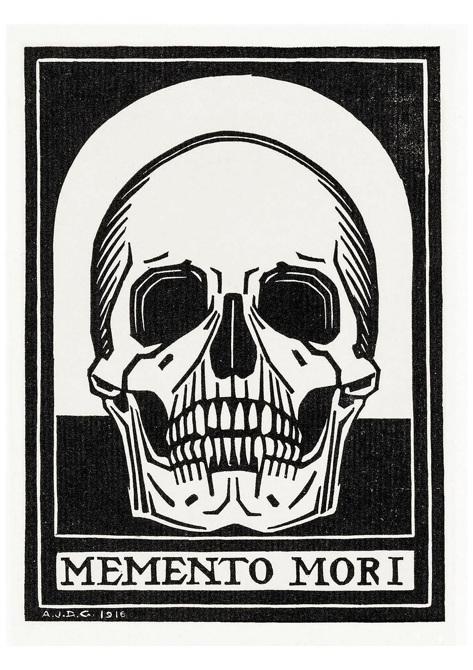 SKULL PRINT: Memento Mori Artwork, by Julie de Graag - Pimlico Prints