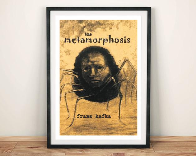 METAMORPHOSIS PRINT: Vintage Kafka Book Cover Art Poster - The Print Arcade