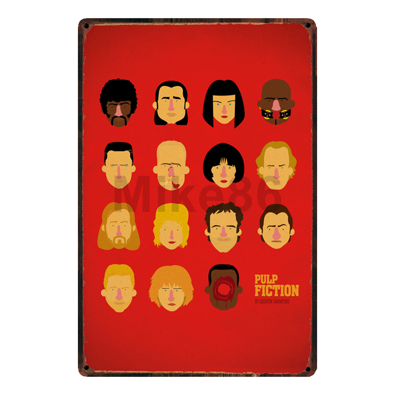 PULP FICTION ART: Tarantino Metal Wall Hanging Prints - Pimlico Prints