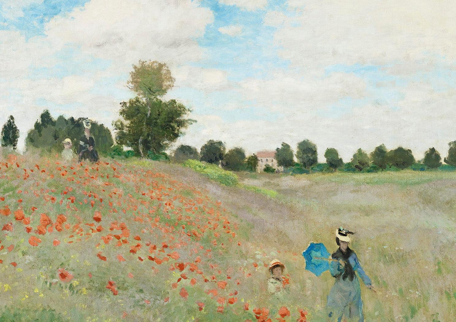 CLAUDE MONET PRINT: Poppy Field near Argenteuil, Fine Art Reproduction - Pimlico Prints