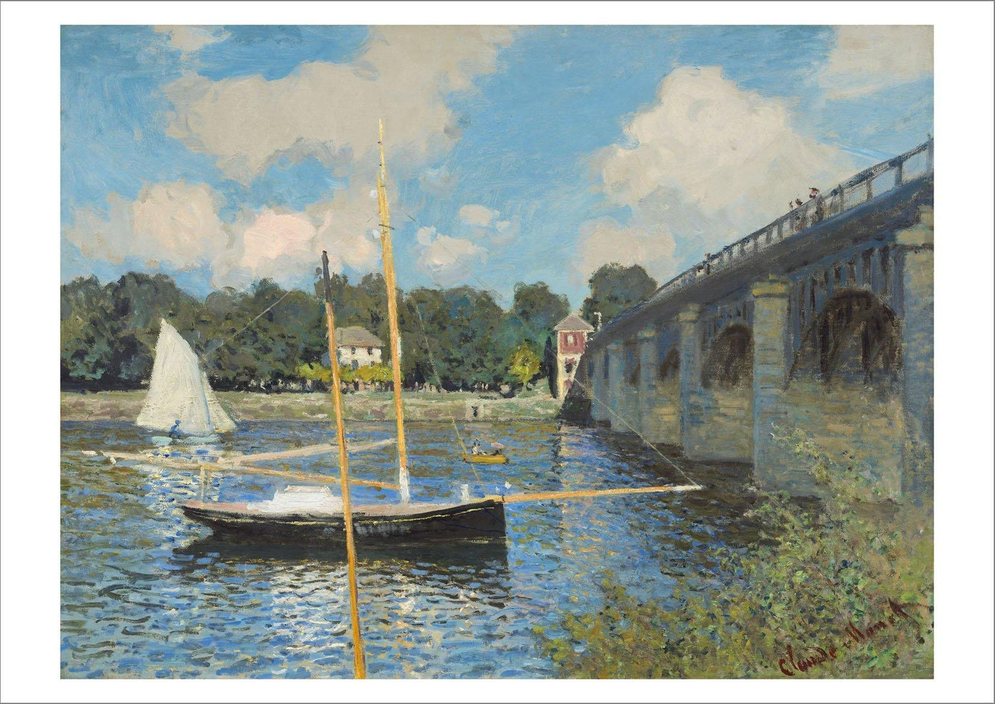 CLAUDE MONET: The Bridge at Argenteuil, Fine Art Print - Pimlico Prints
