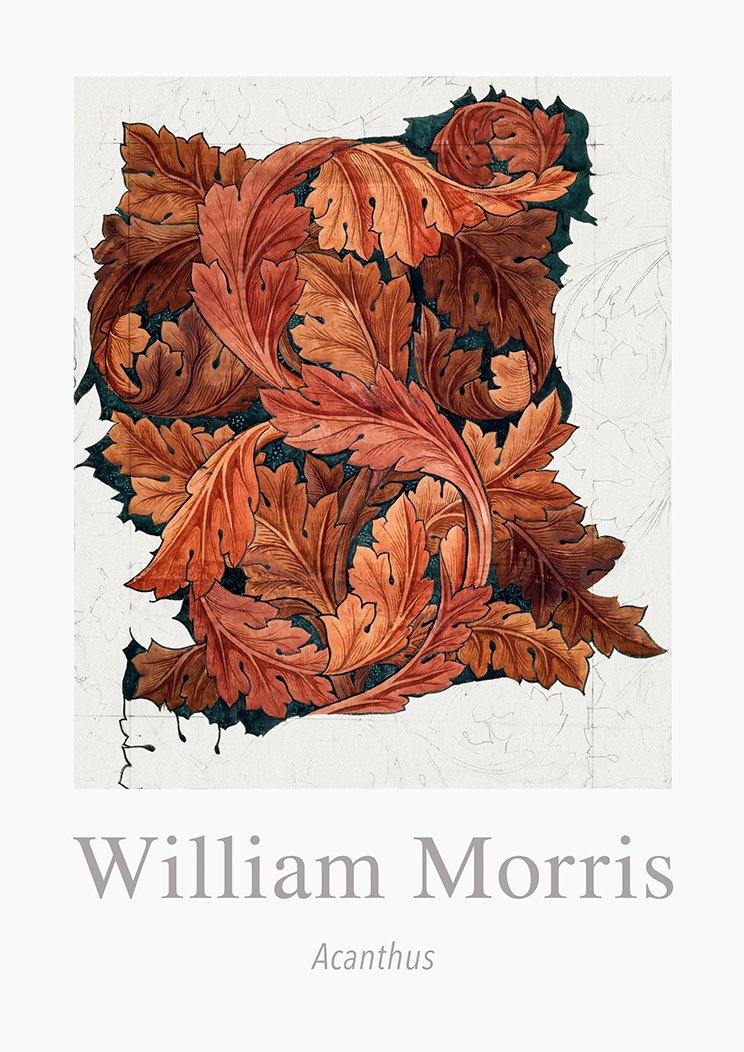 WILLIAM MORRIS ART PRINT: Acanthus Design Artwork - Pimlico Prints
