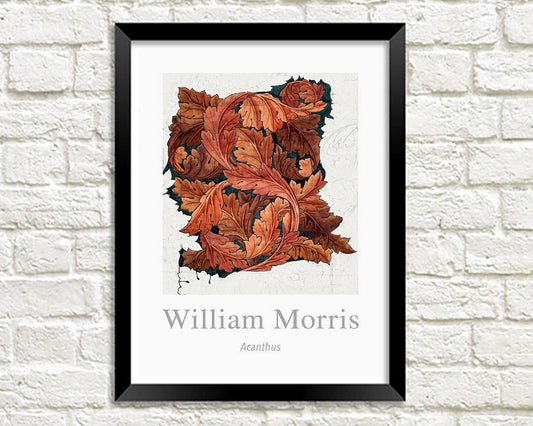 WILLIAM MORRIS ART PRINT: Acanthus Design Artwork - Pimlico Prints