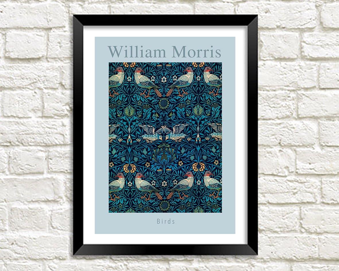 WILLIAM MORRIS ART PRINT: Birds Design Artwork - Pimlico Prints